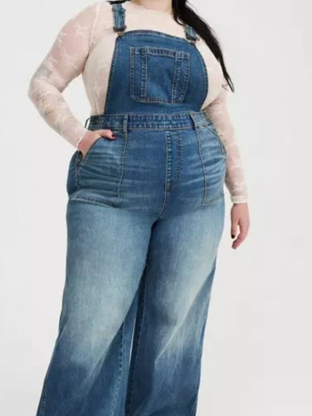 Torrid Wide-Leg Denim Overall Size 30 R